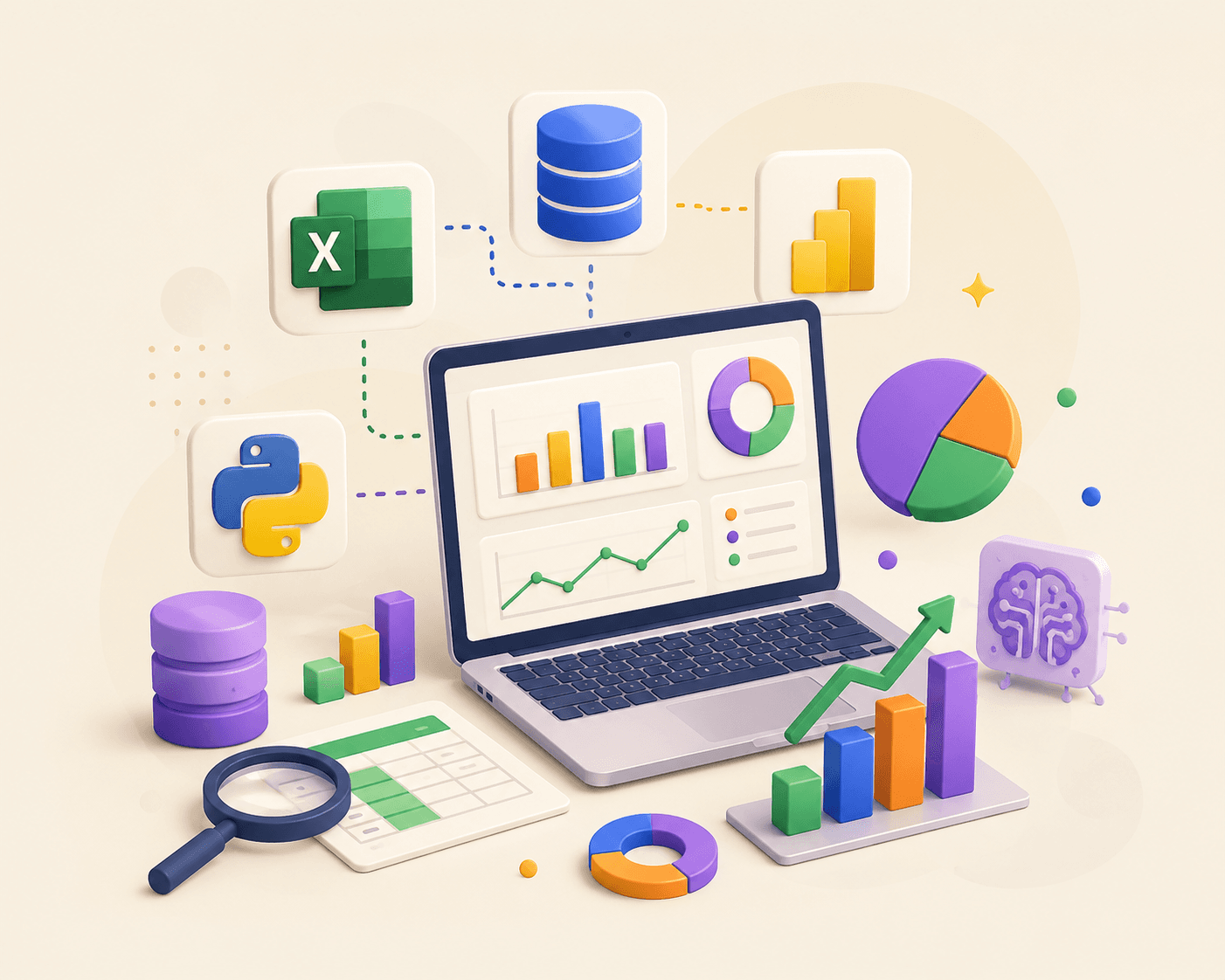 Learn Excel, SQL, Power BI, Python and applied AI.